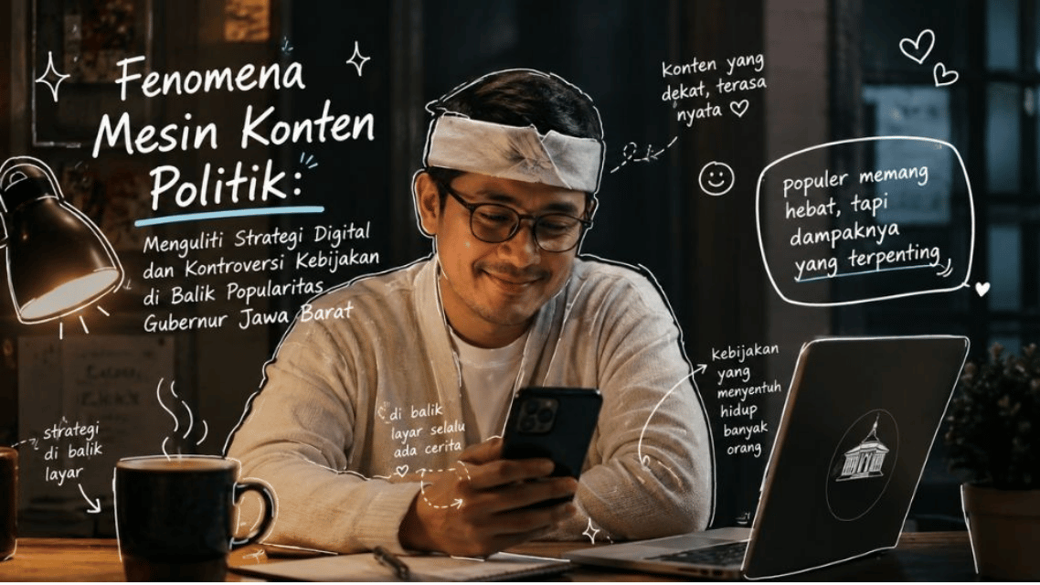 Fenomena Mesin Konten Politik: Menguliti Strategi Digital dan Kontroversi Kebijakan di Balik Popularitas Gubernur Jawa Barat